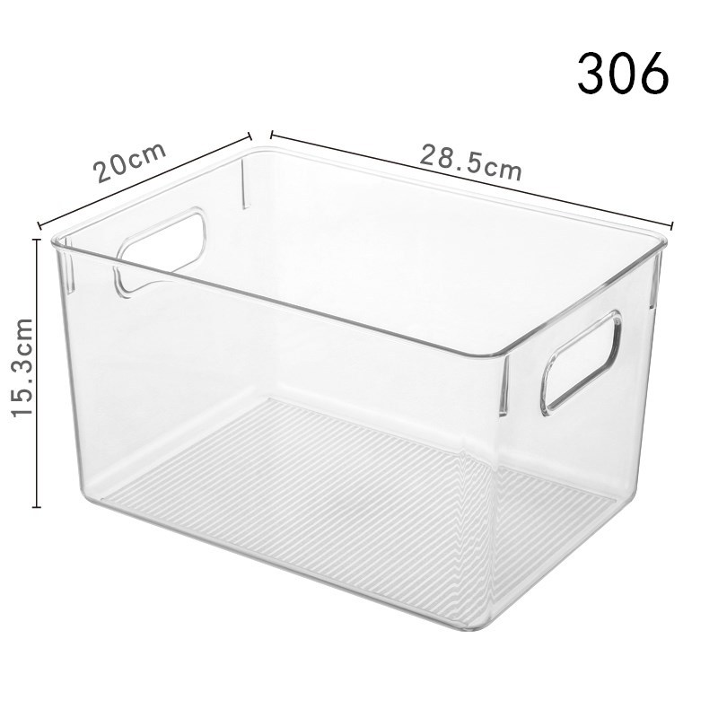 Thickened desktop vegetable plastic transparent sealed box refrigerator storage box fruit and vegetable freezer kitchen storage box stackable - 10