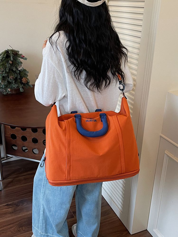 Large Capacity Lightweight Portable Travel Bag Handbag Shoulder Bag Yoga Fitness Bag Expandable Storage Luggage Bag