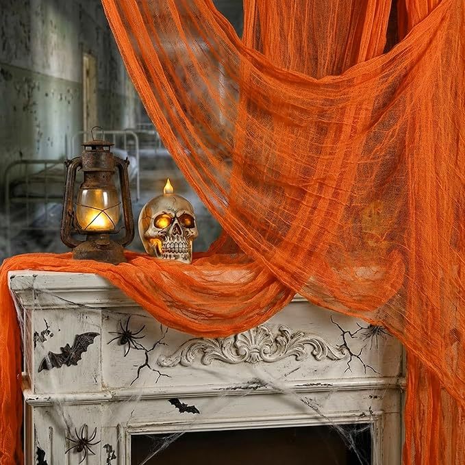 Halloween Party Decoration Colorful Ghost Costume Fine Gauze Tablecloth