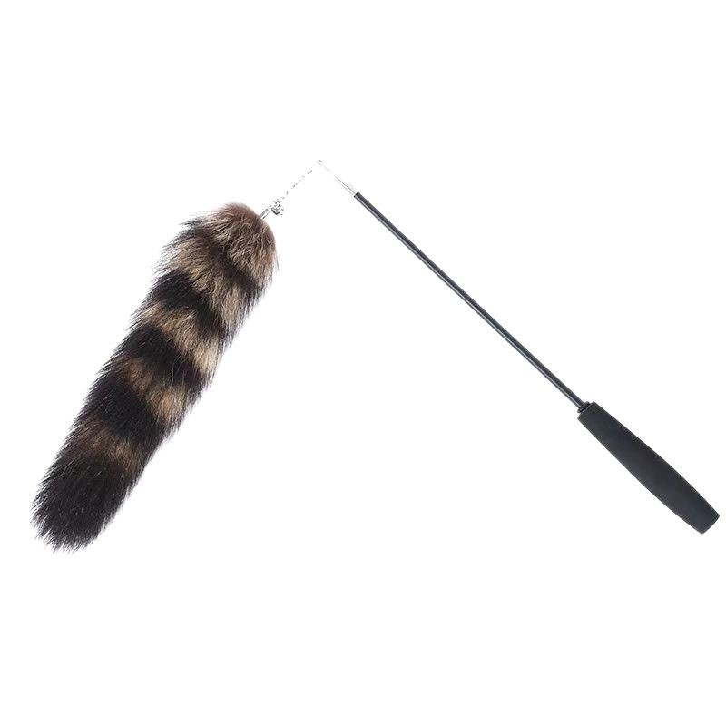 Telescopic Cat Teaser Wand with Feather Replacement Heads, Three-Section - 6