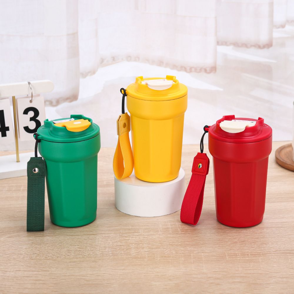 Neue sechseckige Kaffeetasse aus 316er Edelstahl mit trendigem Griff, isolierter Becher, hochwertiger Bürogeschenk-Wasserbehälter im Großhandel. - 3