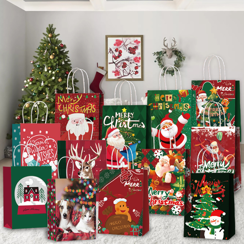 New Year Kraft Paper Gift Bag, Surprise Gift Packet