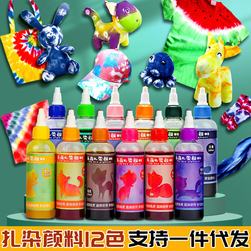 Limon Batik Boya Seti 12 Renk Anaokulu DIY El Yapımı Batik Araçları Boyama Pişirmesiz Mavi Güneş Koruyucu Boya Paketi