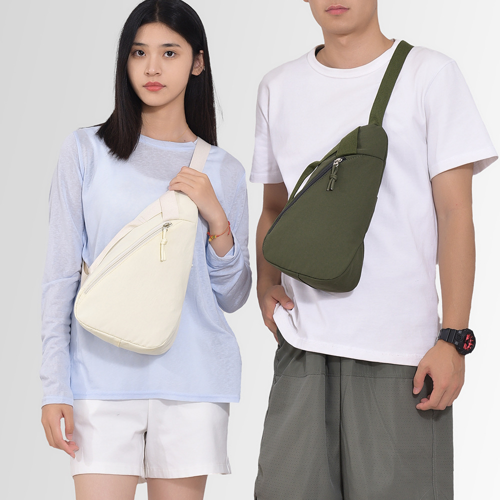 Chest bag, shoulder bag, shopping, travel, cycling, sports, solid color crossbody phone bag for women, daily use small bag, niche design. - 4