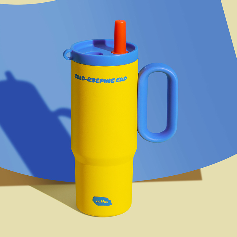 Ice Ba cup large capacity 316 stainless steel ceramic lined thermos cup, special car water cup, lightweight with a luxurious and premium feel. - 8