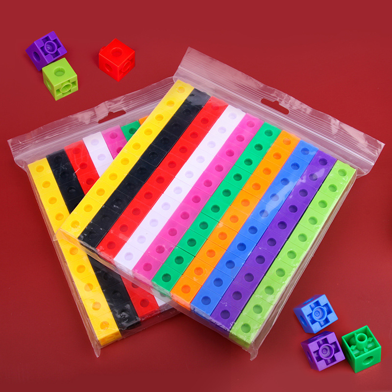Anaokulu Eğitici Küp Blok Seti Montessori Matematik Öğretim Materyali