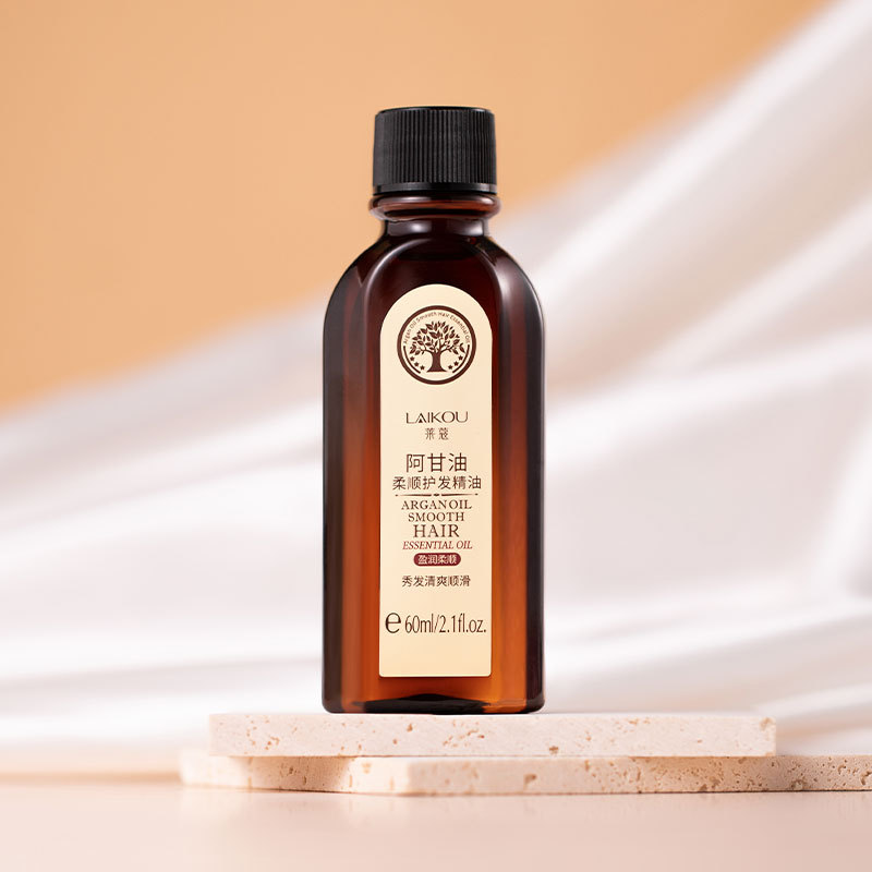 Lecoa Argan Oil Hair Essential Oil 60ml Растительное масло для волос Улучшает качество волос, придаёт блеск, разглаживает и смягчает, Производитель, дропшиппинг