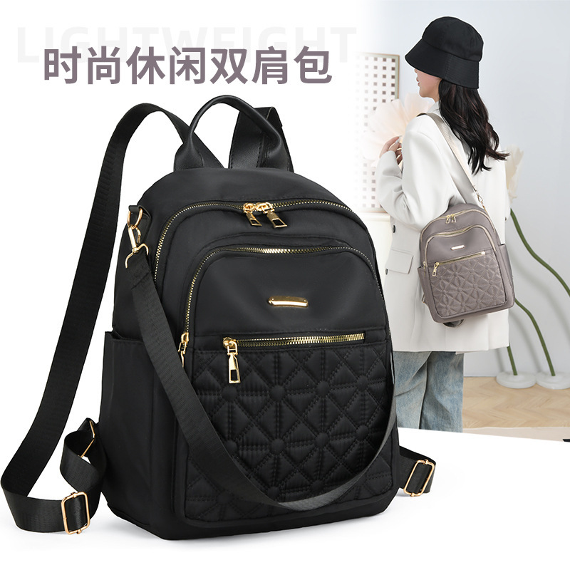 Cross-border Women's Backpack Large Capacity Daily Travel School Bag New Trend Versatile Fashion Oxford Fabric Backpack - 1