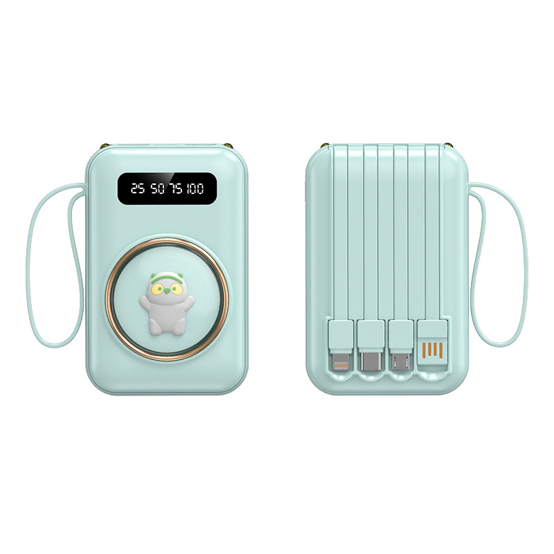 Cross-border 3C Certified Mini Cartoon Built-in Four-wire 20000mAh Large Capacity Power Bank Gift - 8