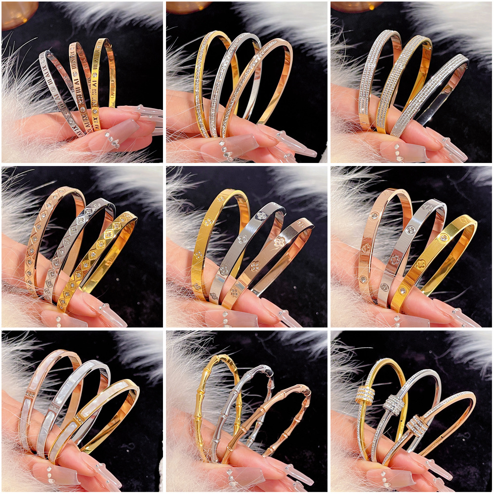 Titaniumbracelet mit Sternenmuster, Damen, Paarmodell - 1