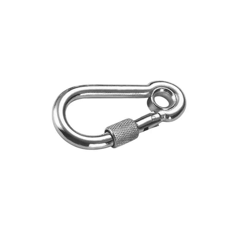 Rostfreier Stahl verzinkter Eisenhaken mit Ring und Mutter, Federschnalle für den Außenbereich, multifunktionale Aufhängeschnalle, Kletterschnalle, Hebekarabiner - 4