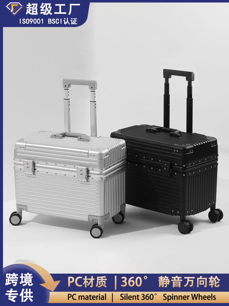 20-inch Top-Opening Luggage with Aluminum Frame Carry-on Trolley Suitcase, Durable Travel Bag for Men and Women, High-Quality Design, Suitable for Sitting