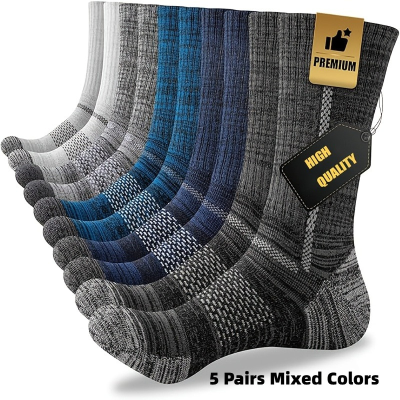 Men's Cotton Sports Socks with Terry Sole, Anti-Slip