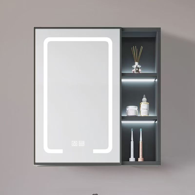 Illuminated Smart Mirror Cabinet, Wall-Mounted Bathroom Mirror - 1