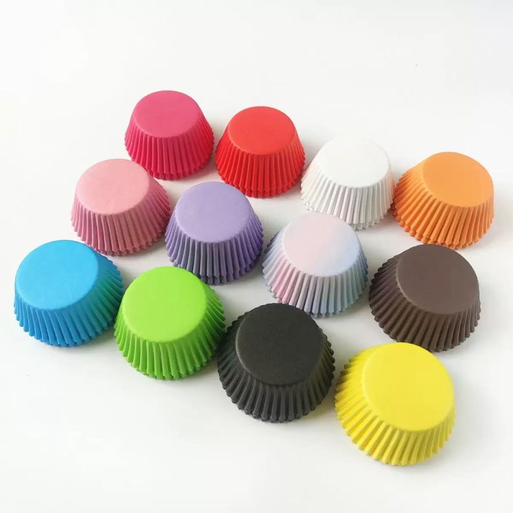 100 Stück reines Backpapier Muffin Papierförmchen groß Schneeflocke Meiniang Kuchen Cup Einweg-Muffin Papiertörtchen - 3