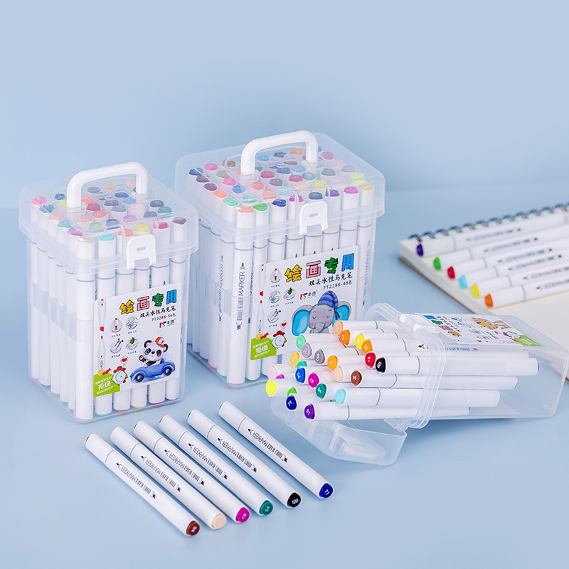 Doppelseitiger Marker-Stift-Set 12 Farben waschbar