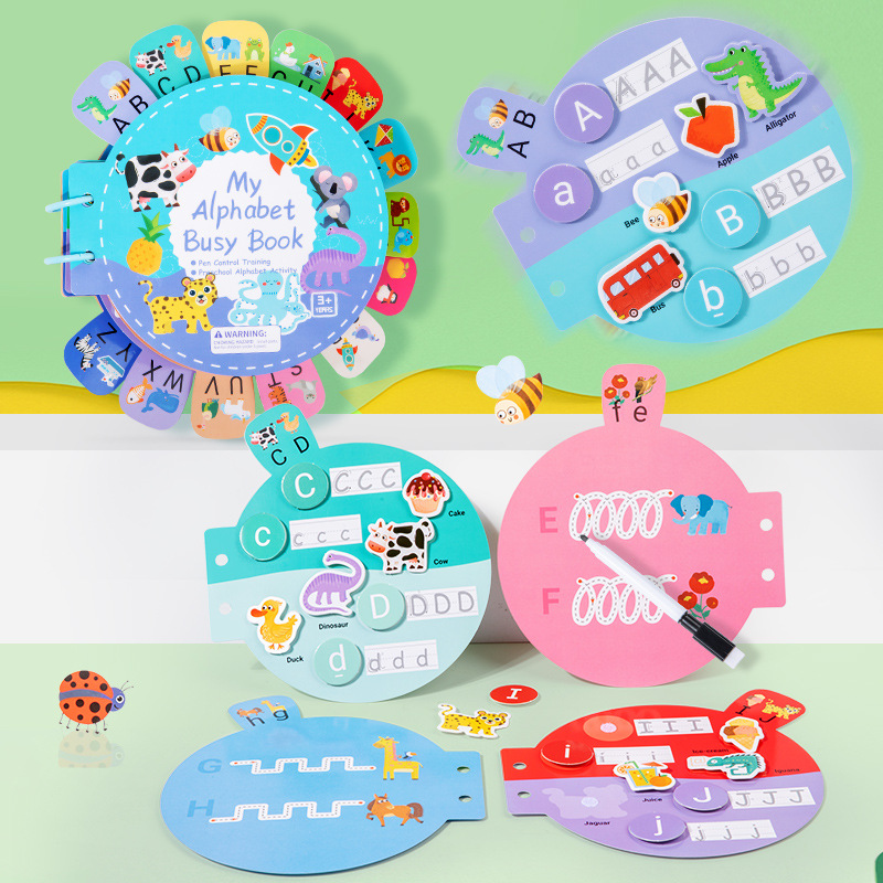 Stilles Buch mit Klettverschluss Alphabet für Kinder - 1