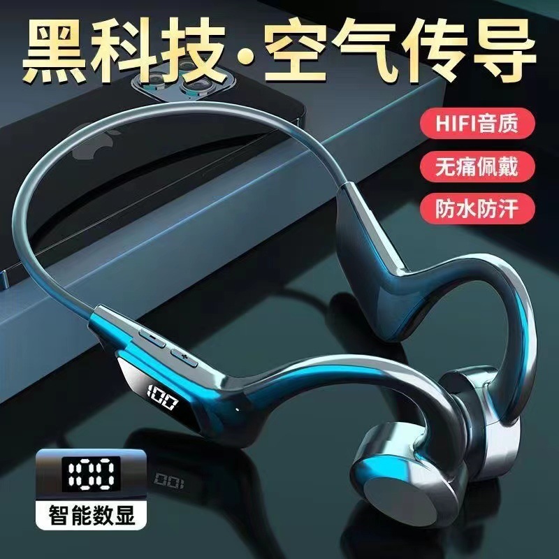 Bone conduction TWS Bluetooth earphone with ear hook painless work running waterproof and sweatproof universal with service package - 1