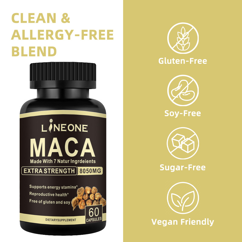 Maca Capsules Sports Nutrition Supplement, 60 Capsules