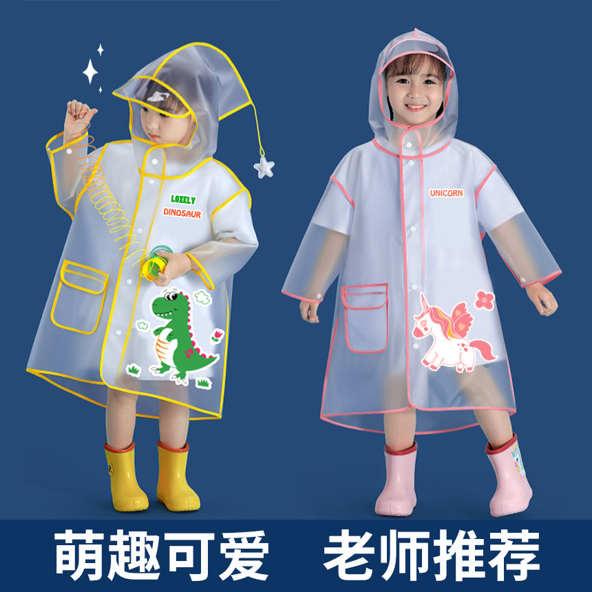 Children's Raincoat, Unisex, Full Body Waterproof Poncho