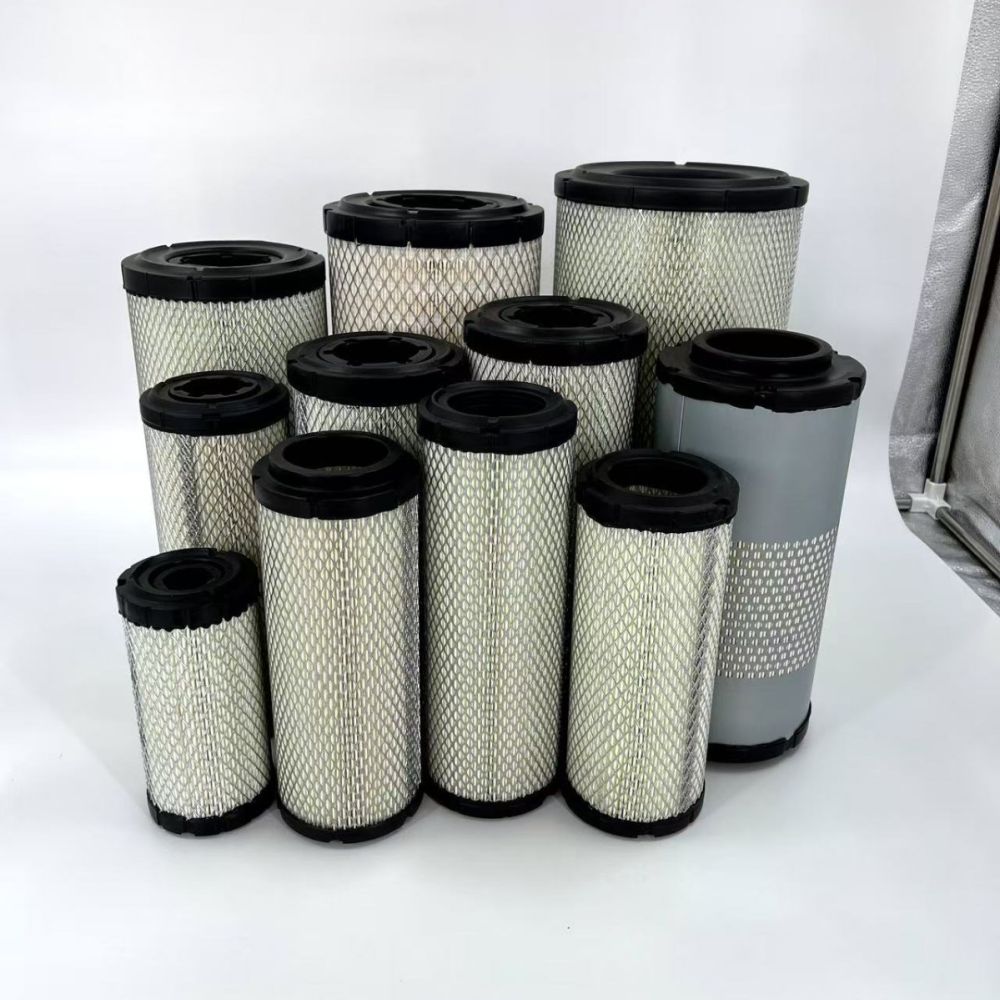 Luftfilter-Einsatz, kundenspezifischer zylindrischer Luftfilter, Luftansaugfilter für Bagger und Gabelstapler, Filterhersteller