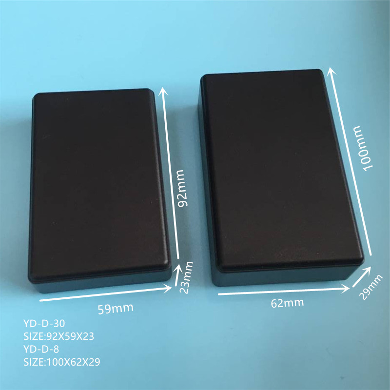 Black ABS Junction Box, Universal Plastic Enclosure with Open Hole Design
