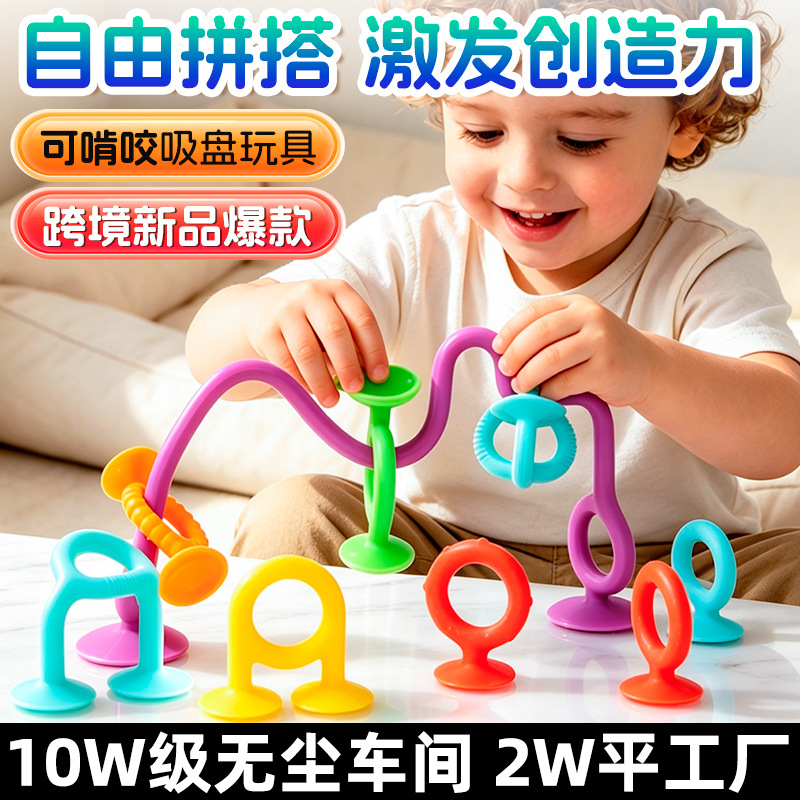 Grenzüberschreitender Amazon-Bestseller Saugnapf-Spielzeugset für Kinder - Pädagogisches Sinnestraining zur Konzentrationsentwicklung Saugspielzeug