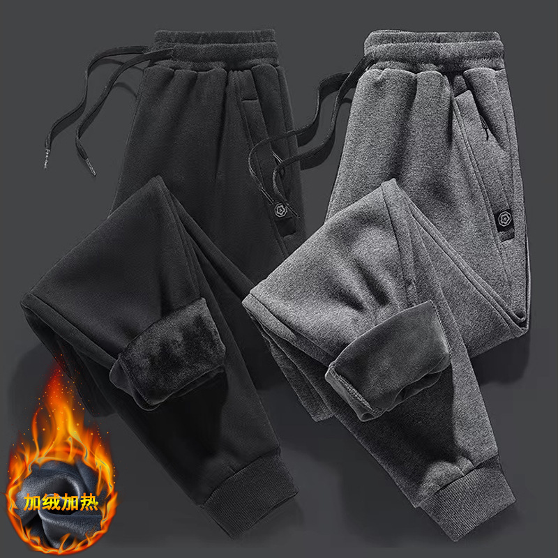 Men's pure cotton trousers spring and autumn tracksuit bottoms fashion loose straight men's sports pants cargo comfortable jogger pants