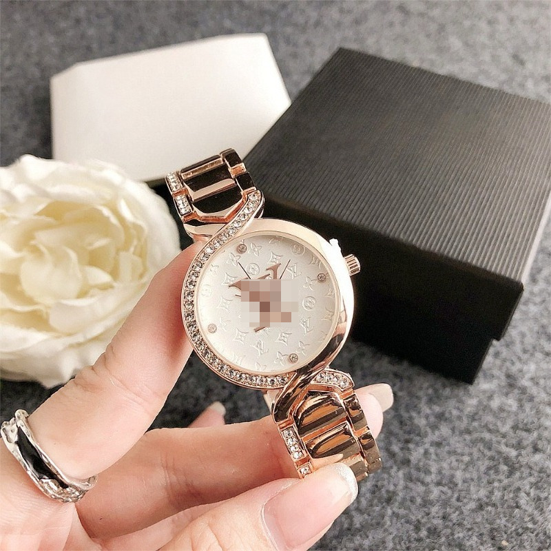 2026 New Model Women's Watch Luxury Diamond-Studded Foreign Trade High-End Quartz Watch Compact Simple Elegant Women's Timepiece Steel Band Watch