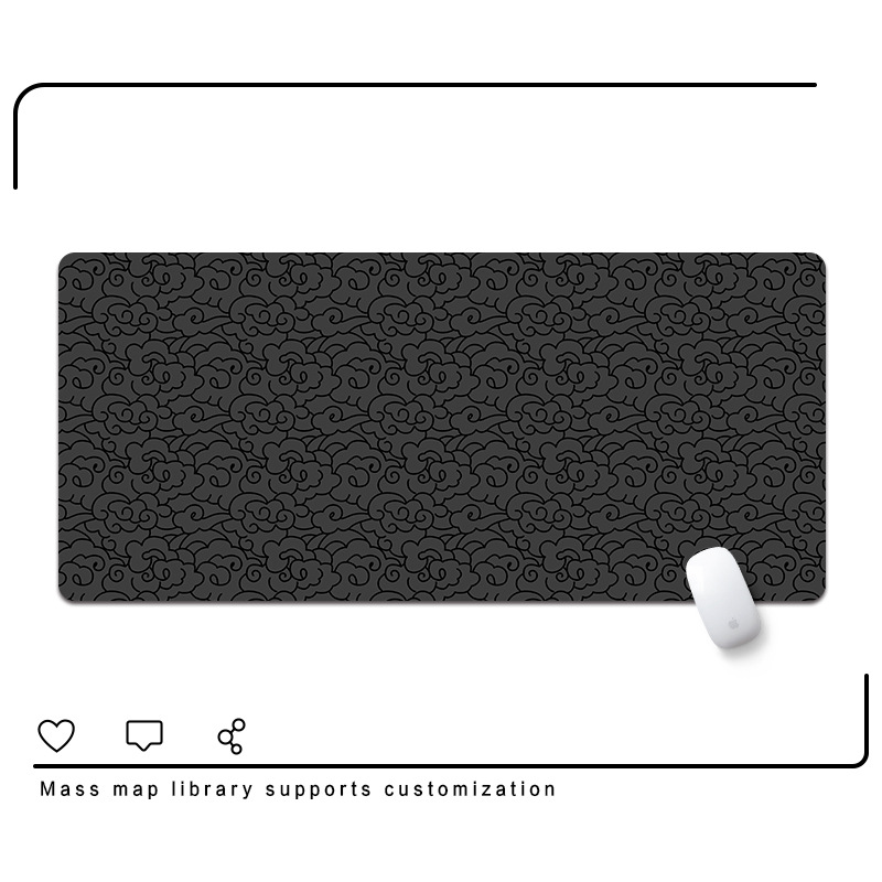 Japon Tarzı Mouse Pad Süper Büyük Boy Erkek Siyah Oyun E-Spor Oyun Klavye Pedi Bilgisayar Masa Üstü Ped Mat