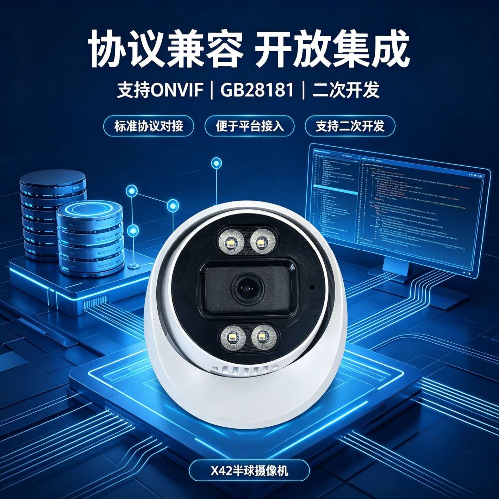 4MP HD Dome Camera with API Secondary Development Support ONVIF Smart Camera Software and Hardware Customization