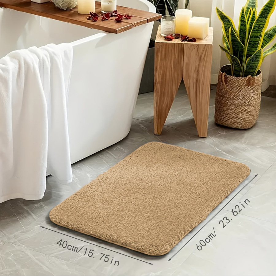 Rutschfester Badteppich mit Langflor, saugfähig, für Eingang und Toilette