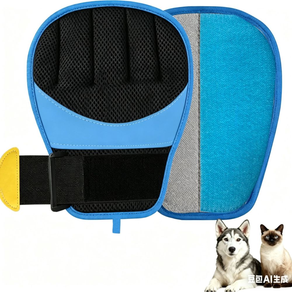 Anti-static Pet Hair Removal Glove Brush Deshedding Tool Hair Remover Glove for Cat Hair Carpet Sofa Cleaning