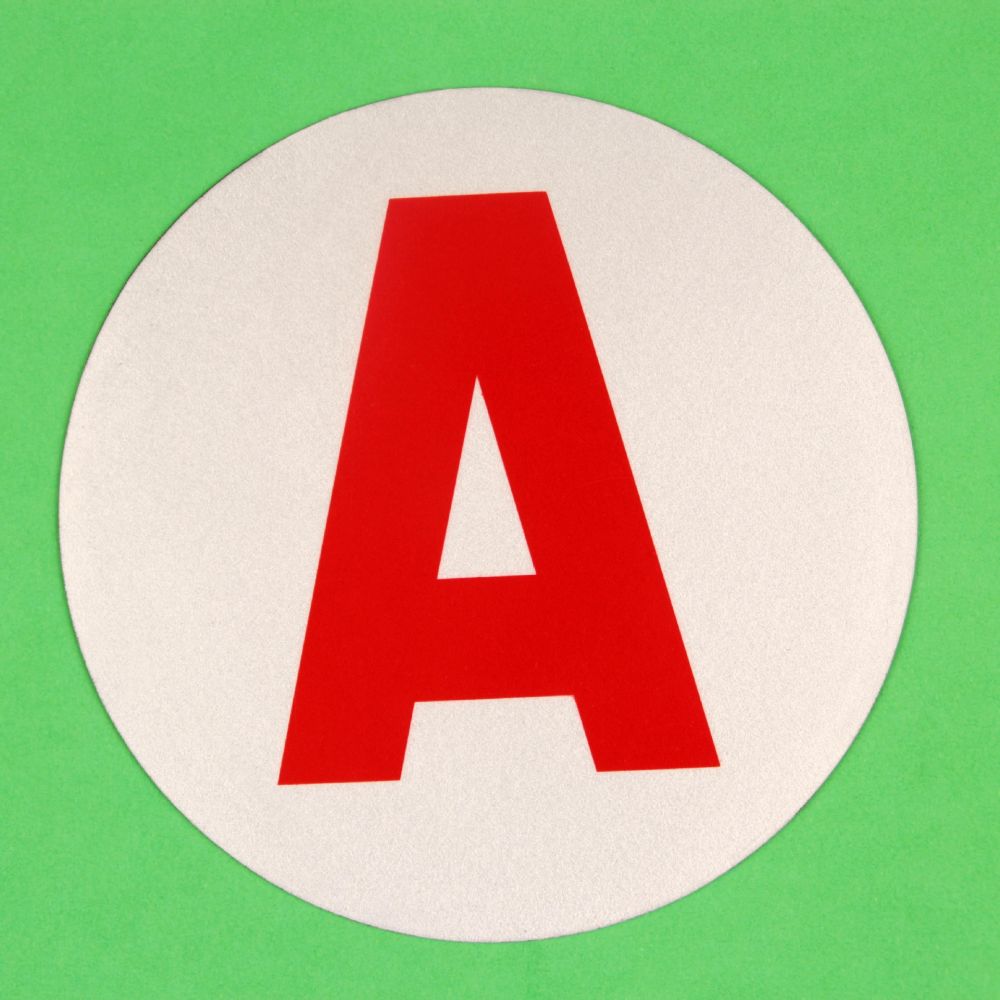 Frankreich Neuling Auto-Aufkleber Statisch Rot A-Aufkleber Reflektierender Saugnapf Auto-Aufkleber Magnetischer A-Aufkleber Frankreich Anfänger A-Buchstaben-Aufkleber