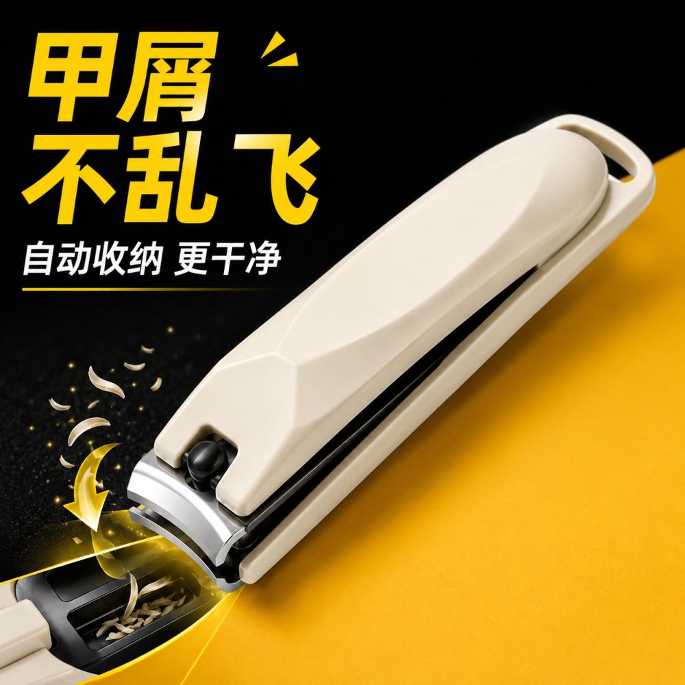 跨境防飞溅指甲钳单个大号不锈钢指甲剪专剪硬厚甲指甲刀套装工具 - 1