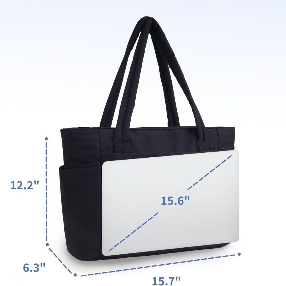 Stok Yeni Model Kapitoneli Tote Çanta Büyük Kapasiteli Kadın Çok Bölmeli Notebook Bilgisayar Çantası Kadın El Çantası Omuz Çantası - 2