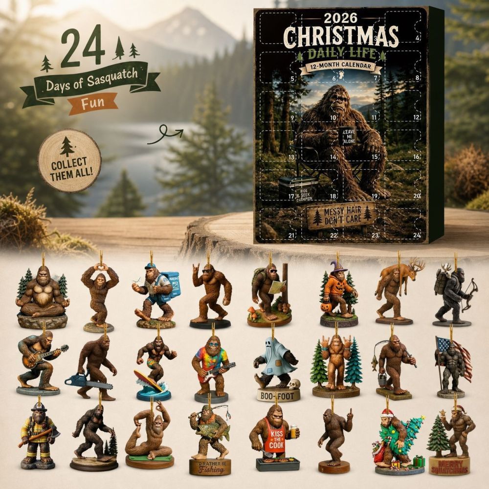 Cross-border Christmas Countdown Blind Box Bigfoot Pendant Mystery Creature Collector Gift Box Christmas Tree Hanging Ornament
