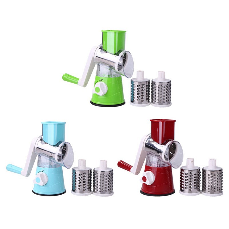 Cross-border kitchen multifunctional drum vegetable cutter hand-crank manual grater potato slicer cheese machine - 4