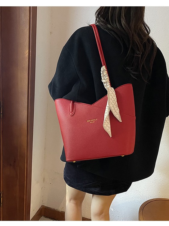 Premium Vintage Commute Large Capacity Bag 2026 New Women's Bag Fashionable Chic Versatile Single Shoulder Bag Bucket Bag - 4