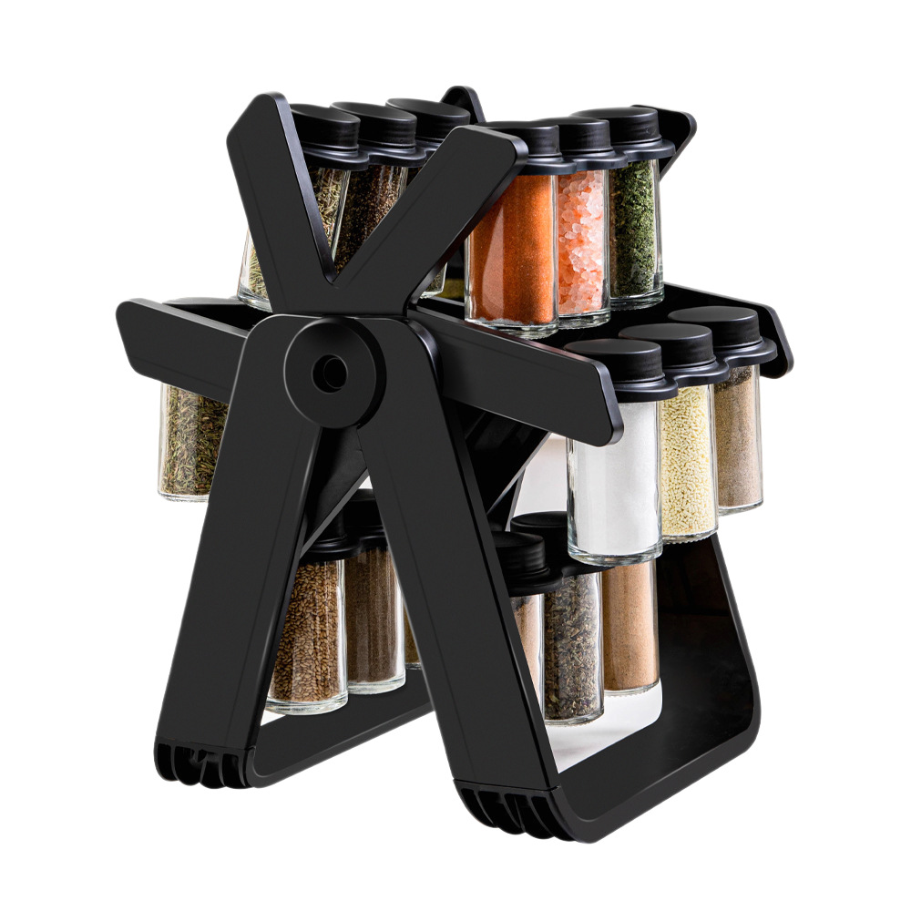 Sınır Ötesi Amazon İçin Döner Baharat Rafı Mutfak Özel Cam Baharat Şişesi Rafı Döner Baharat Organizeri - 6