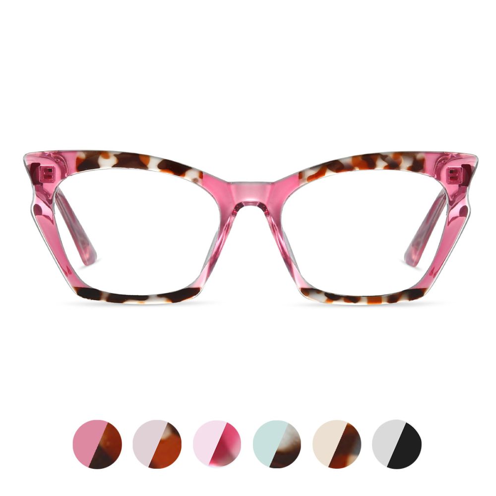 87332 Blue Light Blocking Square TR90 Eyeglass Frame - 1