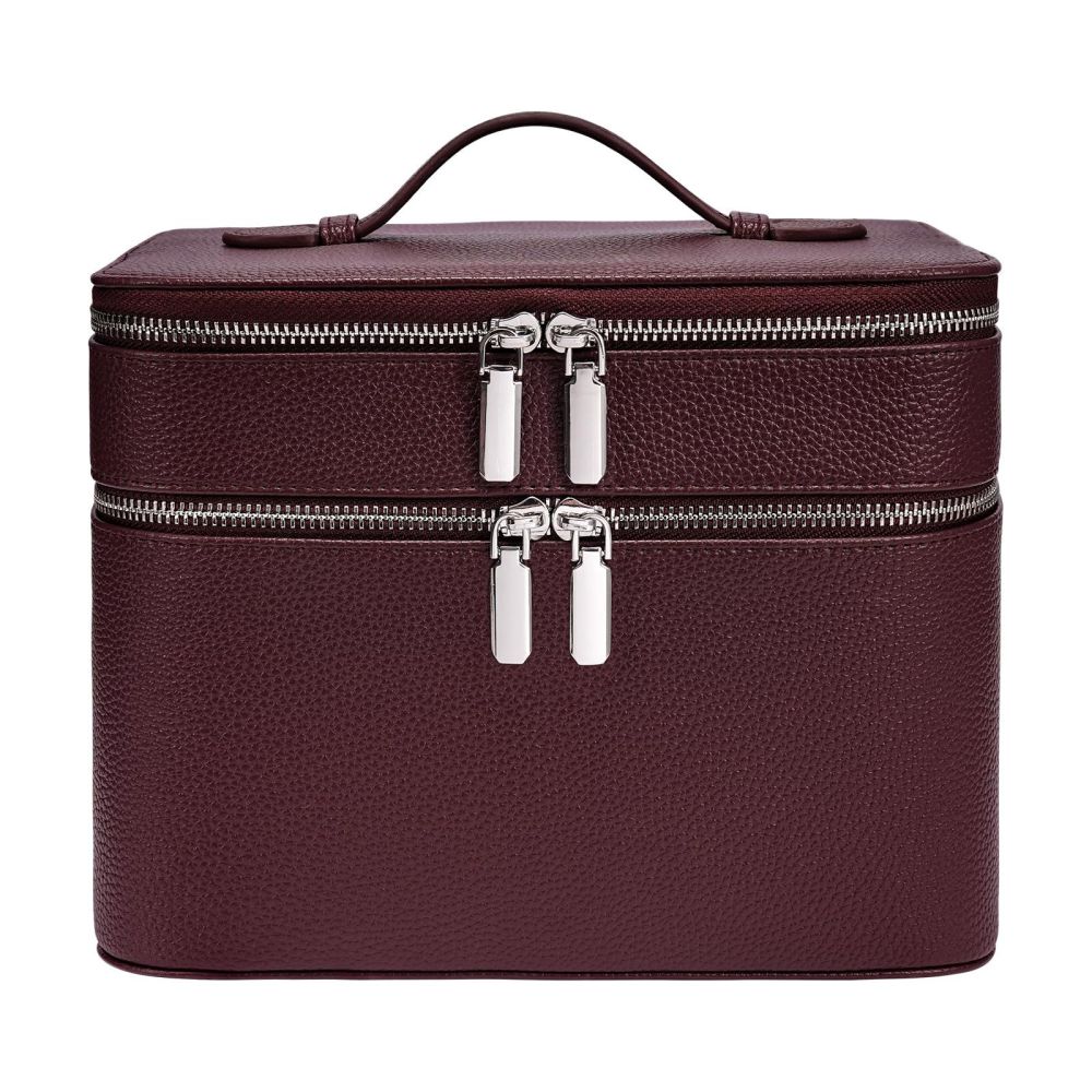 Double-Layer Portable Professional Makeup Bag with Multiple Compartments