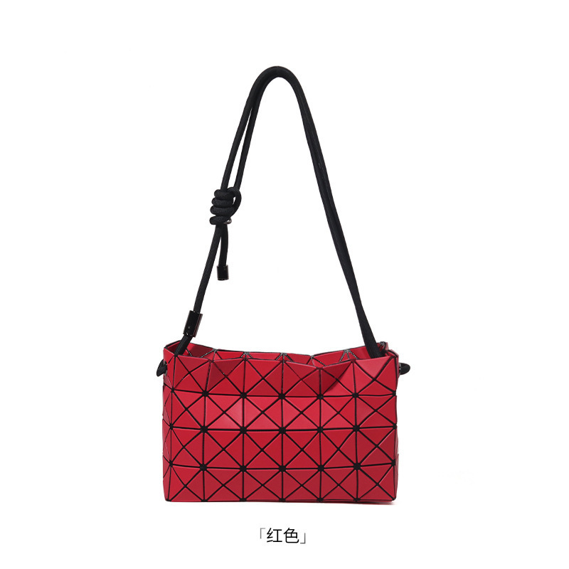Zhai San Yi Sheng Tofu Bag 2024 Neues Modell Geometrisches Rautenmuster Kordelzugbeutel Modische und minimalistische Umhängetasche mit Tragegriff - 13