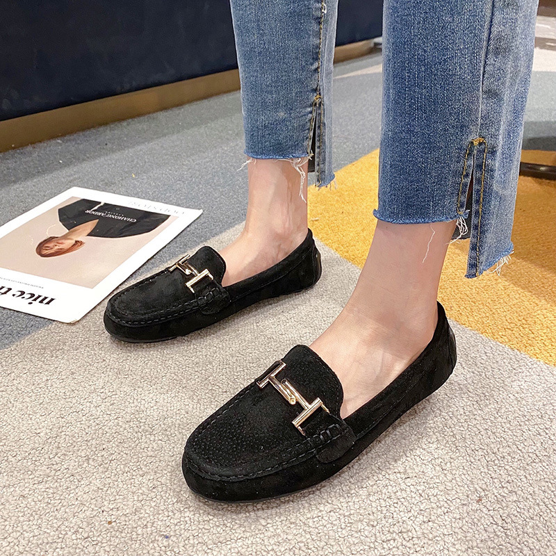 Women's Genuine Leather Slip-On Loafers, Casual Flat Shoes, Spring 2025