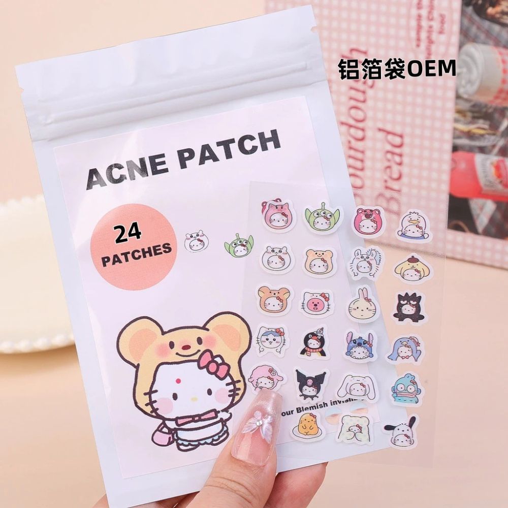 Douyin Influencer Same-Style Multi-Cartoon Colorful PE Acne Patch Stickers, Hydrocolloid Paper-Plastic Aluminum Foil Bag, Factory Direct Shipping - 1