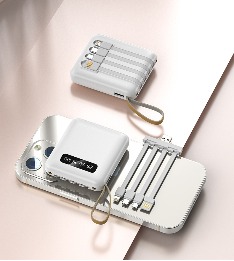 Mini-Powerbank 20000mAh mit 3C-Zertifikat – großer Kapazität, kompakt und tragbar, mit integriertem Kabel, mobile Stromquelle für den grenzüberschreitenden Handel - 8