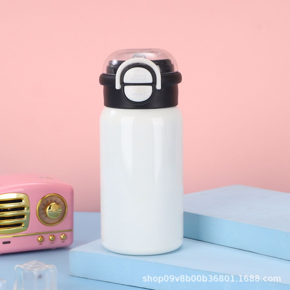 Schlanke Thermoflasche für Damen mit Strohhalm, hochwertige doppelwandige Trinkflasche, 316er Edelstahl, tragbar für Studenten, isoliert - 13