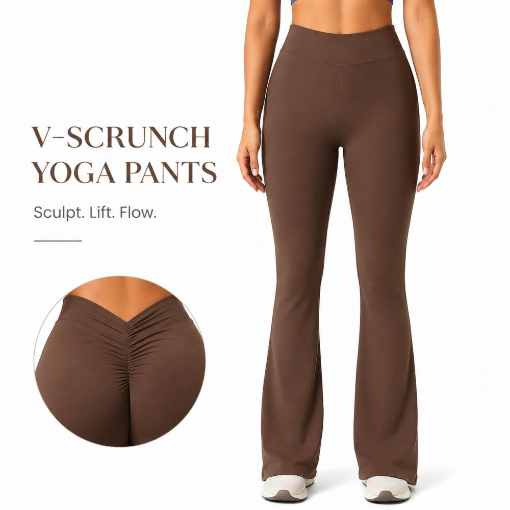 Damen-Yoga-Schlaghose, hohe Taille, Po-Lifting, DCK014