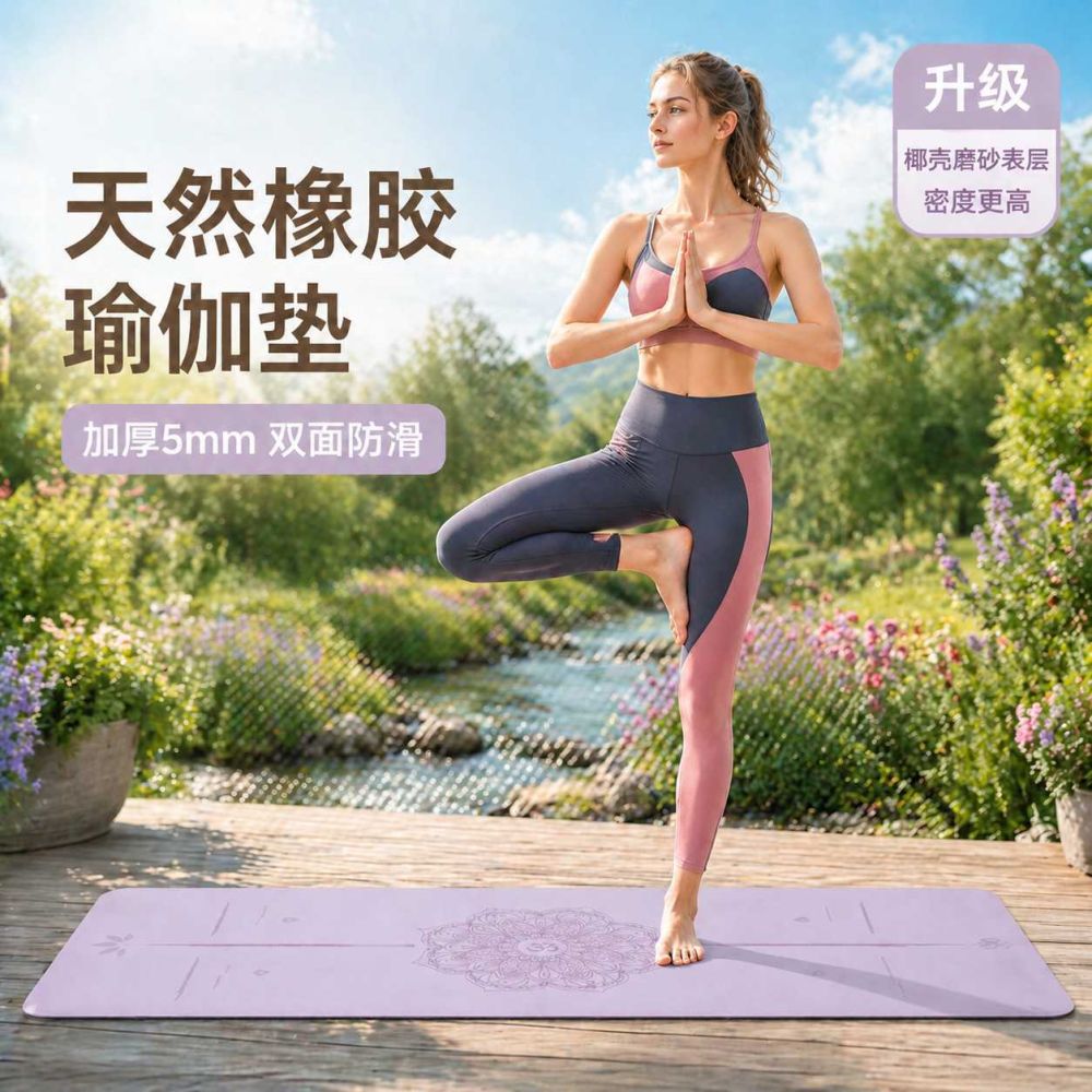 Yoga matı 80cm, hindistan cevizi kabuğu, 5mm, emici
