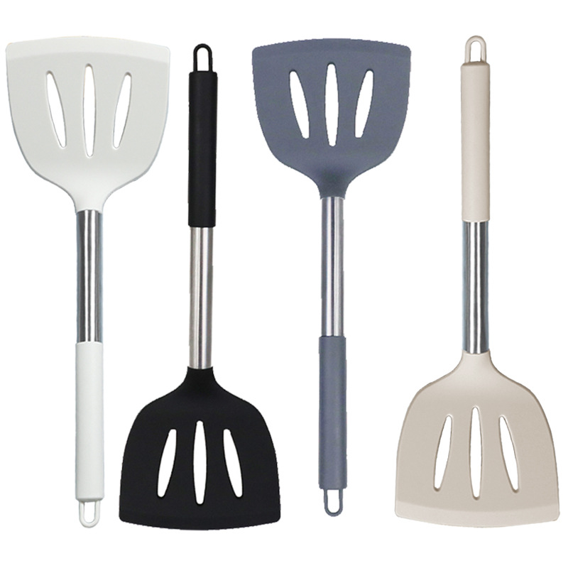 Silikon spatula ve kaşık 15 parçalı set paslanmaz çelik silikon spatula yapışmaz tava silikon spatula ev silikon mutfak eşyaları toptan - 10